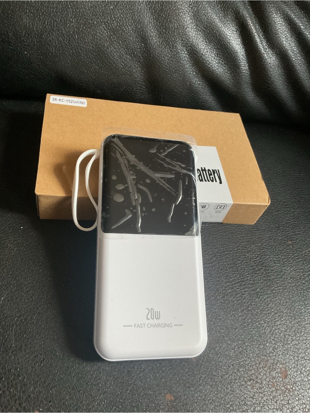 20W Fast Charging Power Bank Portable Charger - White